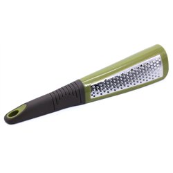 Тертка 1065 2-гран з ручкою 2 в 1  29х6х6см зелена з сірим