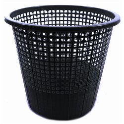 Корзина для бумаг Сетка с ободком черная