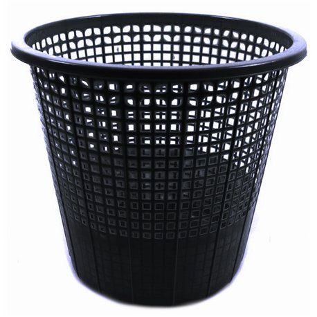 Корзина для бумаг Сетка с ободком черная