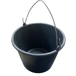 Відро 16л Е будівельне з мірною шкалою з металевою ручкою чорне 