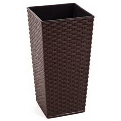 Вазон Финезия напольный ротанг 250х250  573 мокко