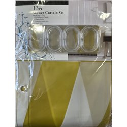 Штора SC13 силікон 180х180 Полоса широка золото