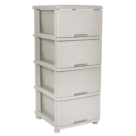 Комод алеана 4-яр Ротанг 15283 біла роза