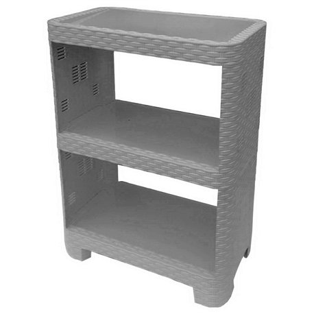 Етажерка ротанг 3 яруси ПГ-8003 графіт