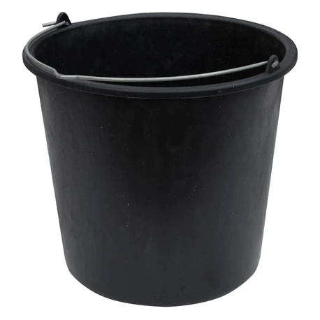 Відро 12л Х мірне з металевою ручкою чорне
