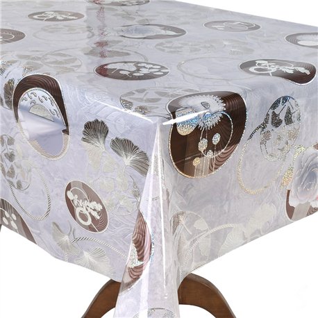 Клейонка м'яке скло 1,37*20м рулон Laser голограма MA-5009G