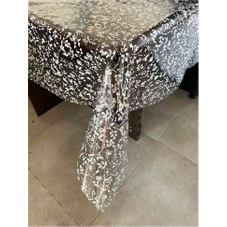 Клеенка Silikon 1,35*30м рулон А-0005 Квітка белый