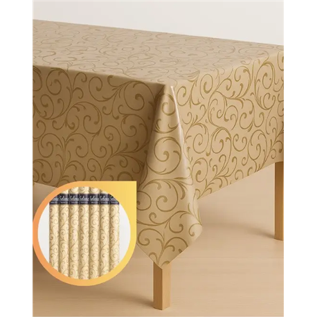 Клейонка Брален 1,35*30м рулон Br-0003 Вензель кава