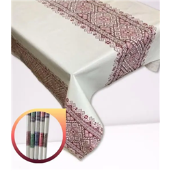 Клейонка Брален 1,35*30м рулон Br-0021 Вишиванка бордо