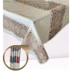 Клеенка Брален 1,35*30м рулон Br-0025 Вышиванка кофе