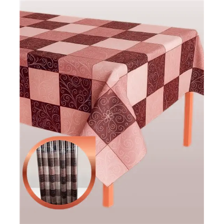 Клеенка Брален 1,35*30м рулон Br-0071 Плитка бордо