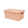 Кошик з кришкою 6,0л низький бежевий 29,7х19,6х13см