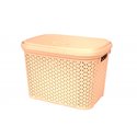 Кошик з кришкою 30л бежевий 44,5х33,6х31см