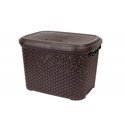 Кошик з кришкою 30л коричневий 44,5х33,6х31см