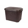 Кошик з кришкою 30л коричневий 44,5х33,6х31см