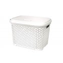 Кошик з кришкою 30л молочний 44,5х33,6х31см