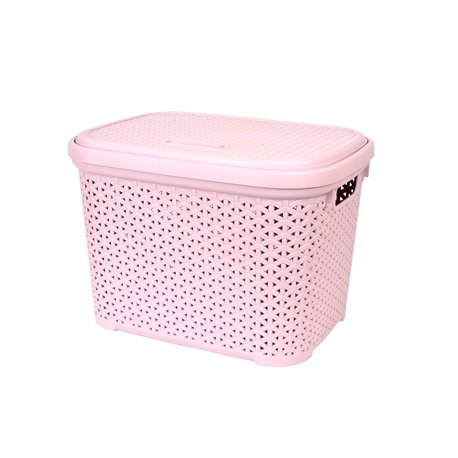 Кошик з кришкою 30л пудра 44,5х33,6х31см