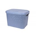 Кошик з кришкою 30л сіро-блакитний 44,5х33,6х31см