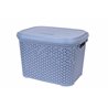 Корзина с крышкой 30л серо-голубой 44,5х33,6х31см