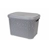 Кошик з кришкою 30л сірий 44,5х33,6х31см