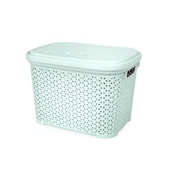 Корзина с крышкой 30л светло-фисташковый 44,5х33,6х31см