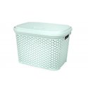 Кошик з кришкою 30л світло-фісташковий 44,5х33,6х31см