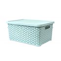 Кошик з кришкою 10л світло-фісташковий 34,5х24,5х15,5см