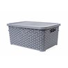 Кошик з кришкою 10л сірий 34,5х24,5х15,5см